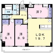 センチュリーヒルズ新都心の間取り画像