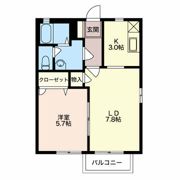 パピオンUNUMA Aの間取り画像