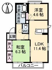 ドリームハイツKEN 1棟の間取り画像