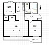 東向地団地3号棟の間取り画像