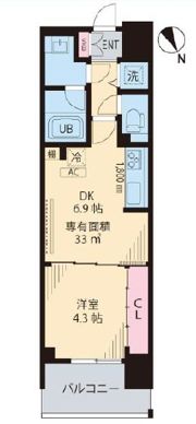 ビイルーム立川の間取り画像
