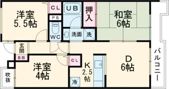 日神パレステージ福生の間取り画像