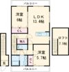 アパートメント佐賀大和の間取り画像