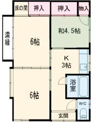 沖ノ内貸家27の間取り画像