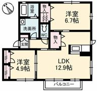 ラ・フォート己斐上の間取り画像