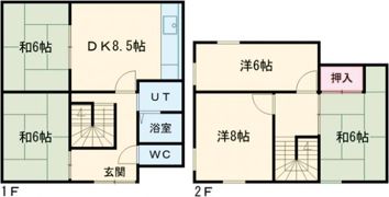 桑名市小貝須 戸建の間取り画像