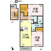 Dーroomもがみの間取り画像