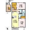 Dーroomもがみの間取り画像