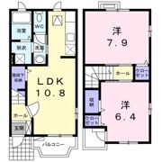 プラシード細木Bの間取り画像