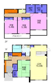 大谷台町貸家の間取り画像