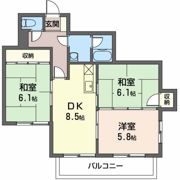 マンション旭ヶ丘の間取り画像