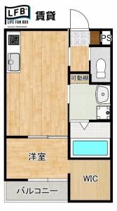 LFB APARTMENT鋳物師Aの間取り画像