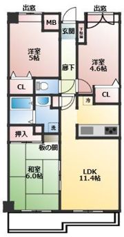 ヴィルヌーブ堀川五条の間取り画像