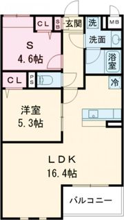 カーサク芥川の間取り画像