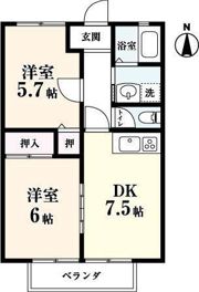 TOMATOハイツ A棟の間取り画像