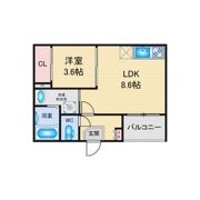 ハーモニーテラス名楽町Ⅱの間取り画像