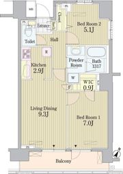 PRIME URBAN 東中野 COURTの間取り画像
