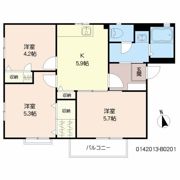 シャーメゾン野中 B棟の間取り画像