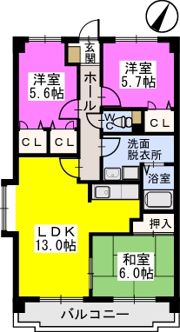 プレステージ塔原の間取り画像