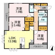 (仮称)D-ROOM市川南3丁目の間取り画像