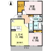 グランユニティー B棟の間取り画像