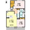 グランユニティー B棟の間取り画像