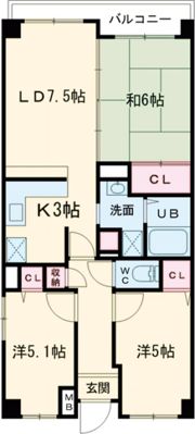 AMA TERRACE KAMAEの間取り画像