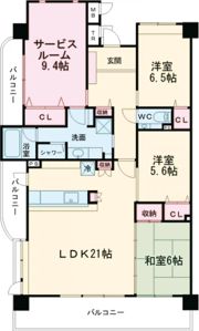 アーデント赤間 凛の間取り画像