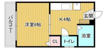 コーポ間の間取り画像