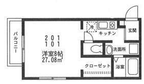 コーポさるいだの間取り画像