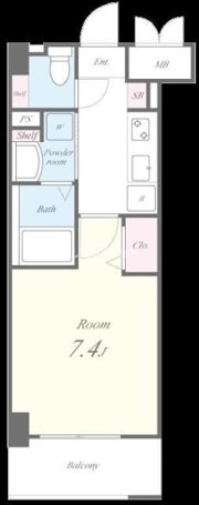 Apartment 桜の間取り画像