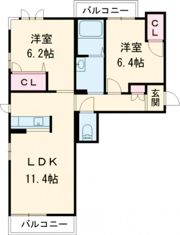 ベレオ江場の間取り画像
