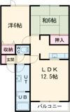 トータス西桔梗Bの間取り画像