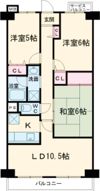 エイチ・ツー・オー河内長野Ⅱの間取り画像