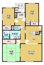 八戸市長根1丁目のアパートの間取り画像