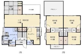 貸家 御殿の間取り画像