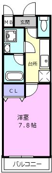 エスティームⅡ番館の間取り画像