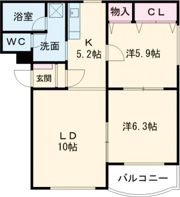 ミヤビタウンE棟の間取り画像