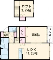 エスポワールコマツⅡ A館の間取り画像
