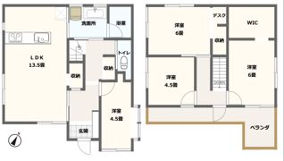 北欧ハウス稲荷町の間取り画像