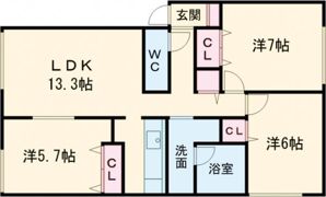 なごみハウス新富Ⅱの間取り画像