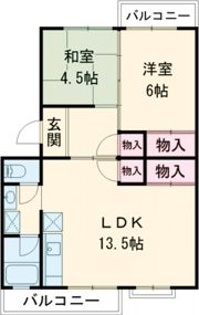江場ハイツの間取り画像