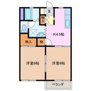 タウニーラークウッドA棟の間取り画像