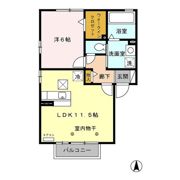 ラフィネ サワ Bの間取り画像