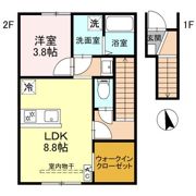 (仮称)高崎市金古町アパート Aの間取り画像