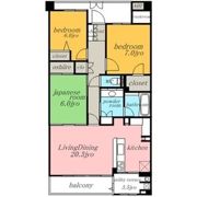 プレシアスシティーザシーズンズA棟の間取り画像