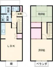 第1錦フルーツコーポ パイナップル棟の間取り画像