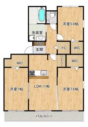 クロノス55東野の間取り画像