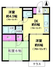 ディアコート開成ⅡB棟の間取り画像