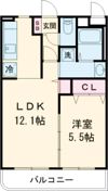 ユーミー中原 B棟の間取り画像
